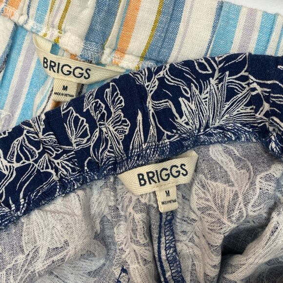 Linen Rayon Pull on Drawstring Sz M boho beach summer shorts coastal Old Money - Picture 8 of 11